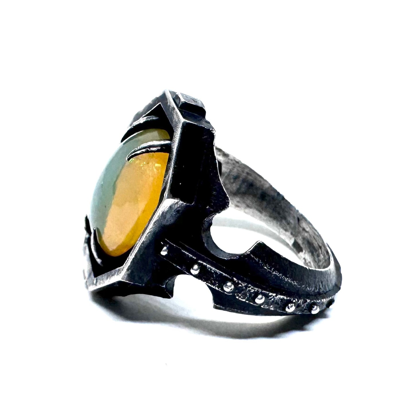 Welo Opal Citadel Ring in Sterling Silver