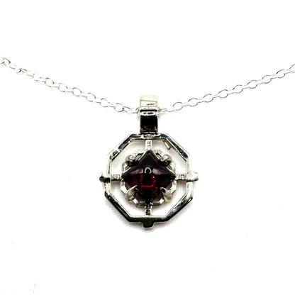 Sanctum Pendant In Garnet And White Bronze