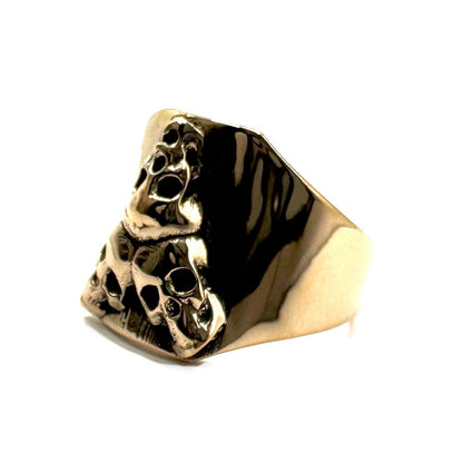 The Fates Skull Ring in Bronze