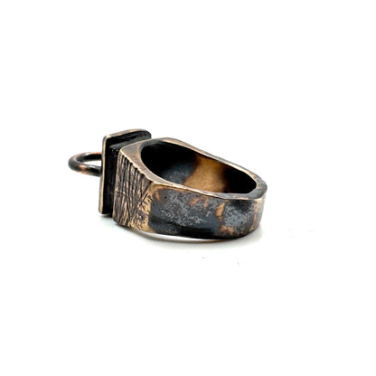 Modern Ring in Bronze
