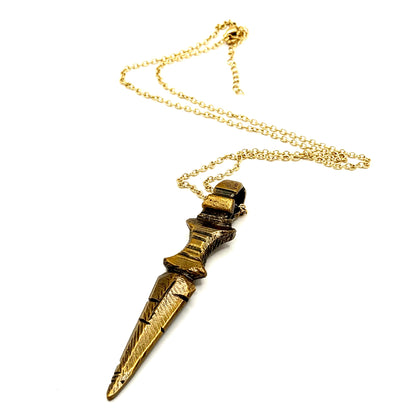 The Blade of Leonidas Necklace in Bronze