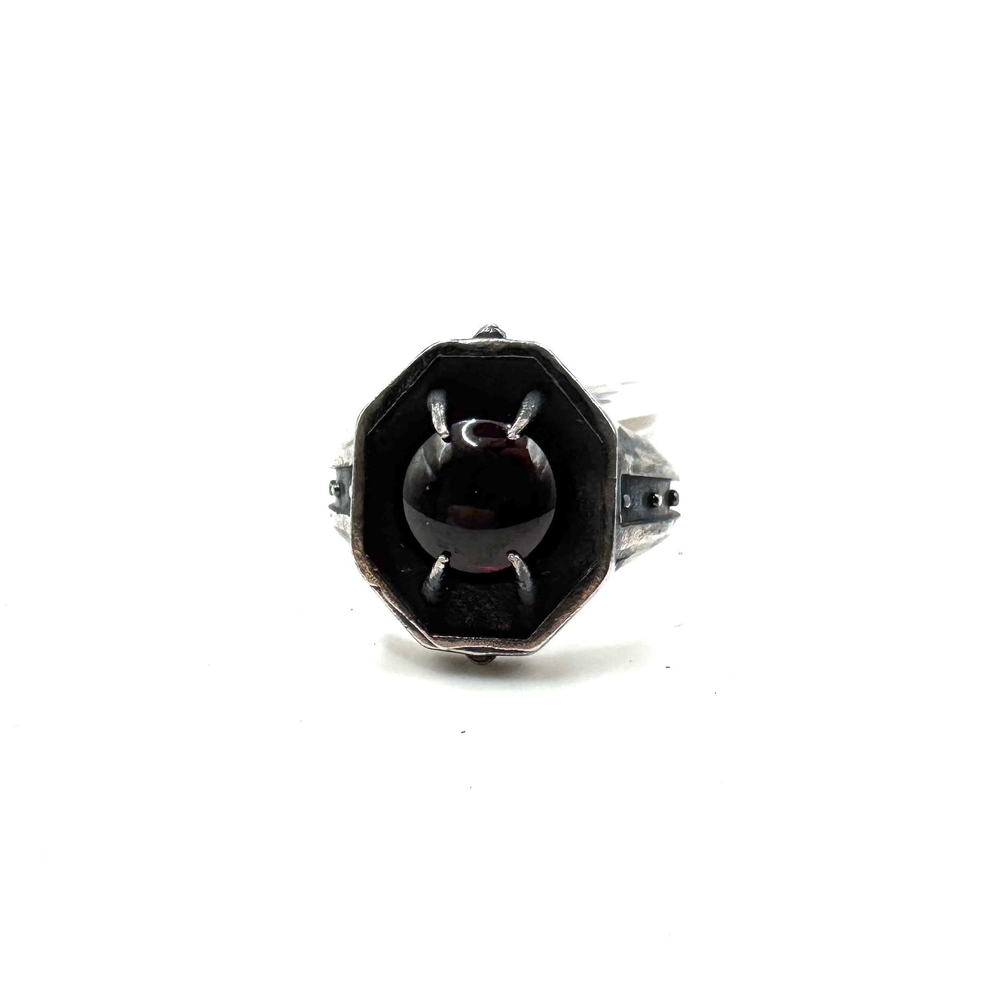 Sanctum Ring With Garnet in Sterling Silver