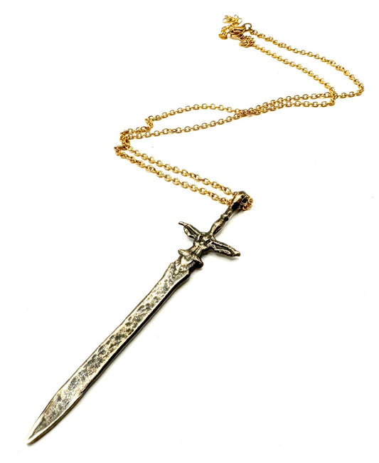 Sword of the Ancients Sword Necklace in Sterling Silver or Bronze