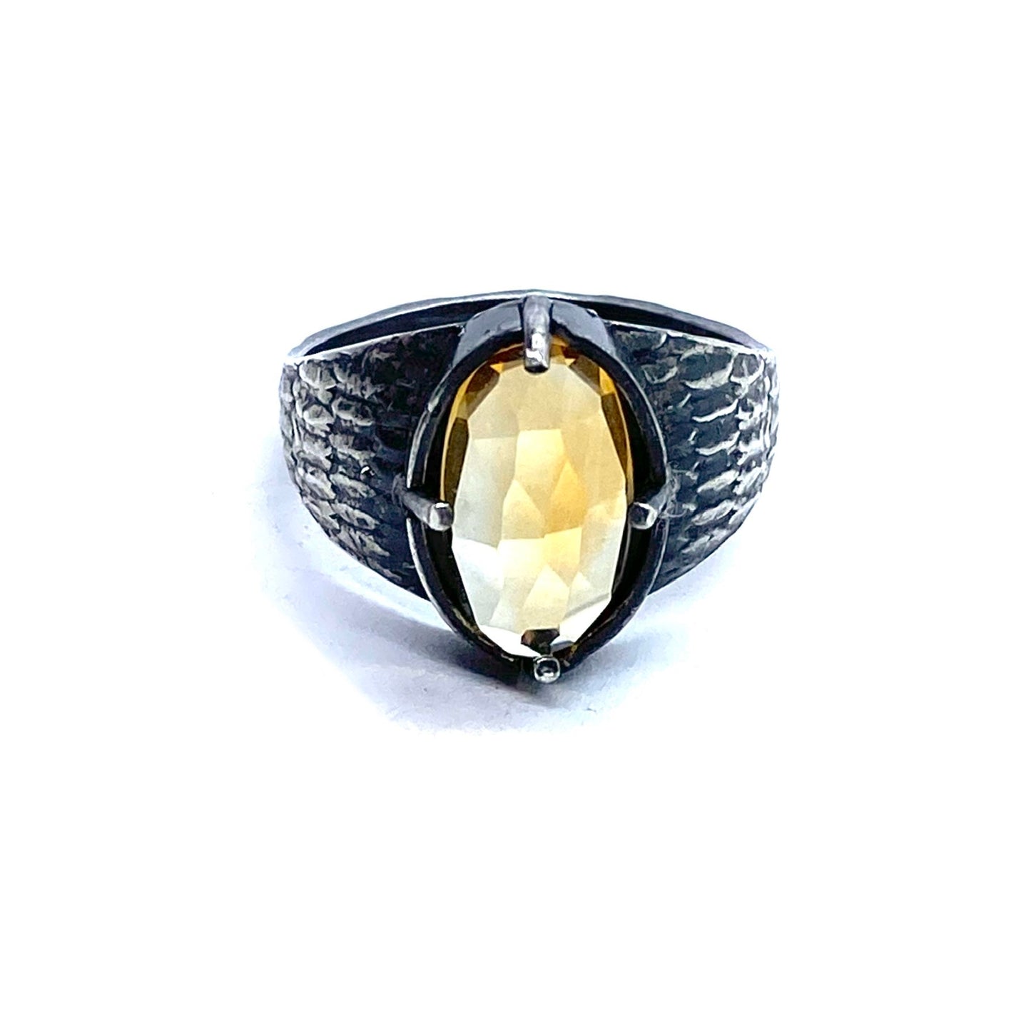 Serpent’s Eye with Citrine in Sterling Silver