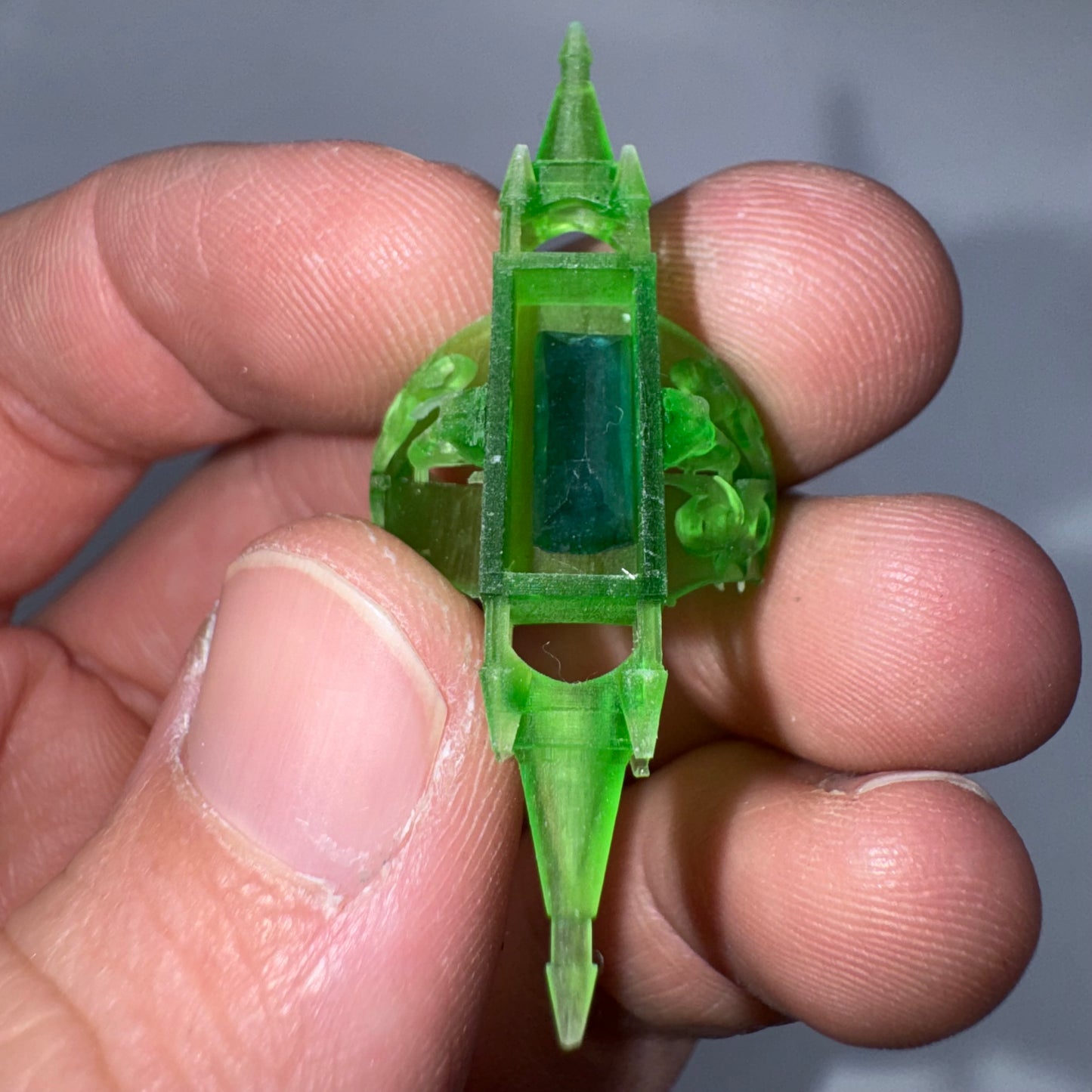 TO BE CAST - Mausoleum Ring With Tourmaline In sterling Silver