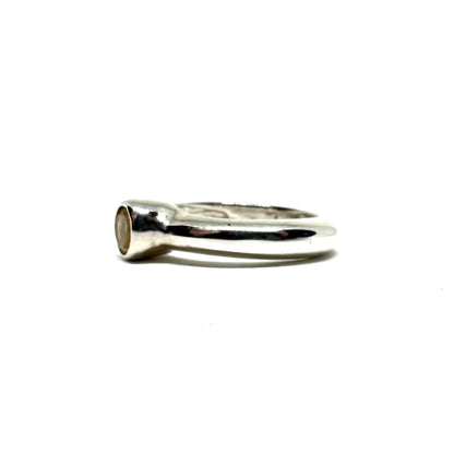 Citrine Brutalist Ring In Sterling Silver