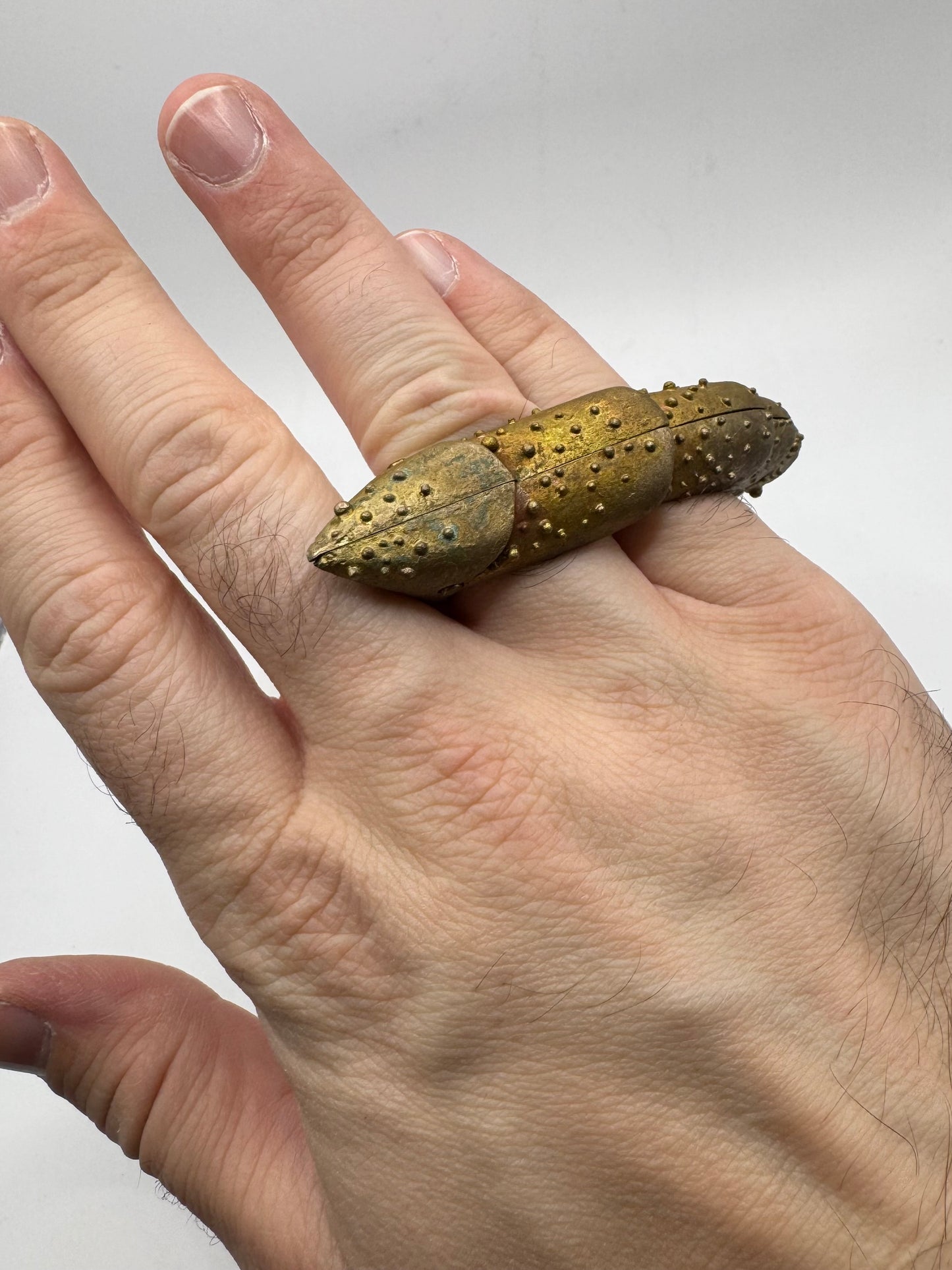 Bisect Bronze Brutalist Ring