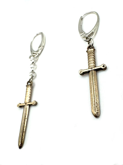 Dangling Dagger Earrings