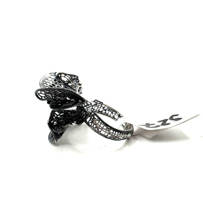 Geometric Abstract Ring In Sterling Silver