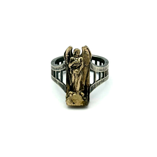Angel of Death Ring Sterling Silver and Bronze