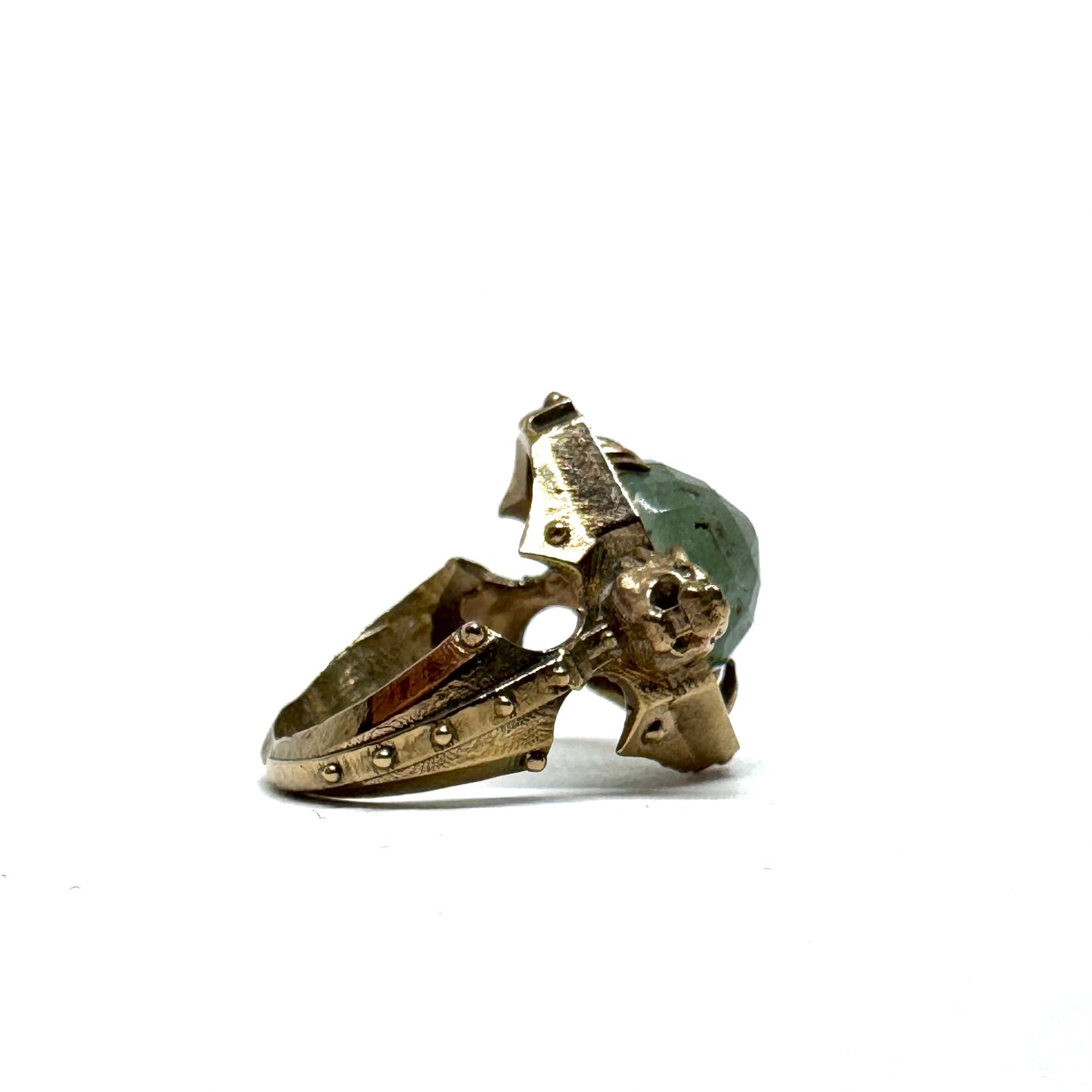Citadel Ring with Aquamarine in Bronze