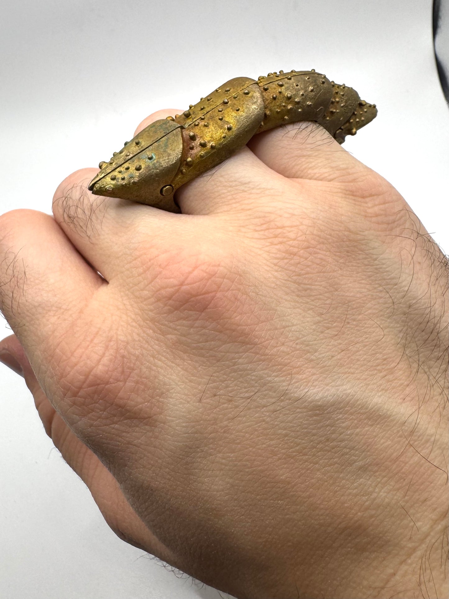 Bisect Bronze Brutalist Ring