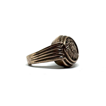 Lion Ring in Bronze