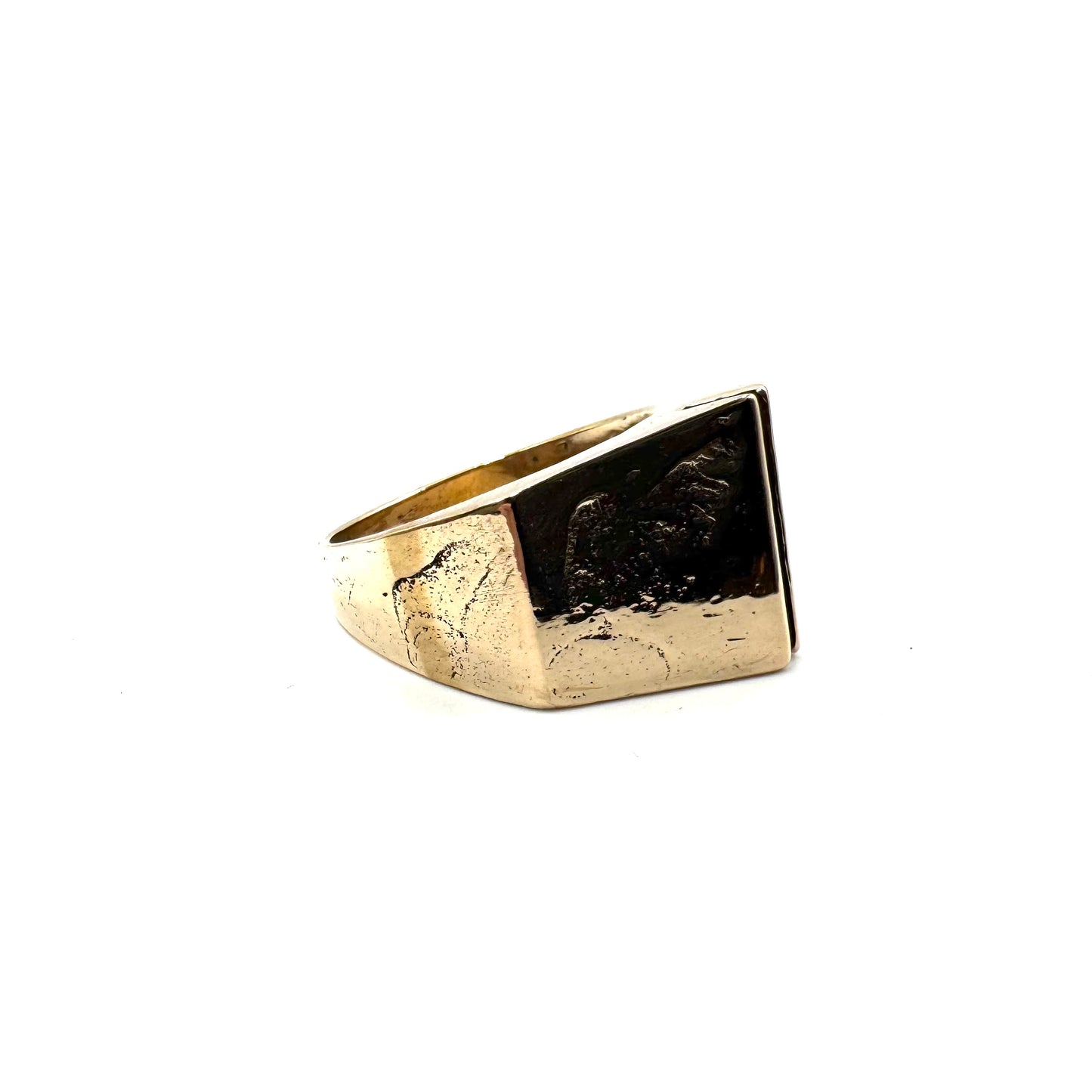 Brutalist Modern Ring in Bronze