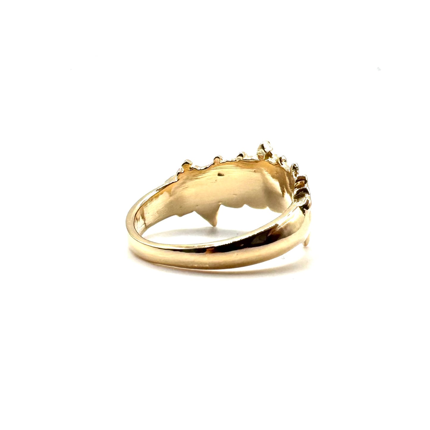 Vampire Fang Ring in 14k Gold