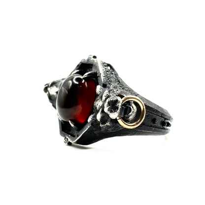 Garnet Sanctum Ring in Sterling Silver
