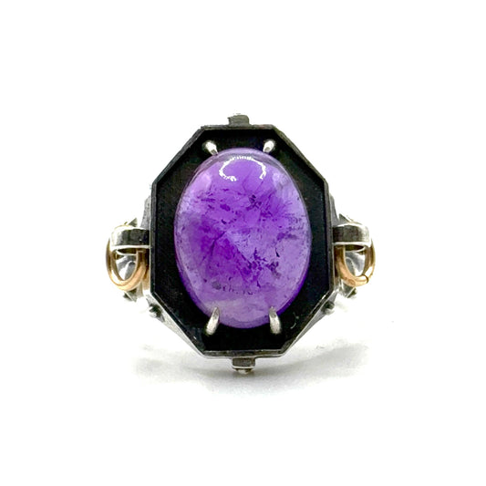 Amethyst Citadel Ring in Sterling Silver