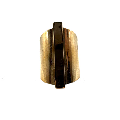 Mono Ring in Bronze Brutalist