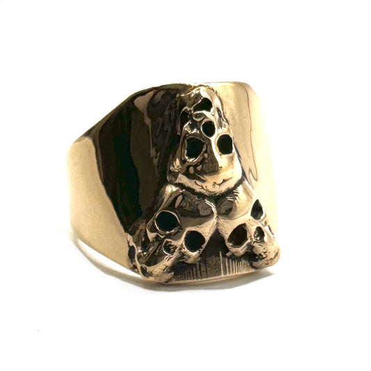 The Fates Skull Ring in Bronze