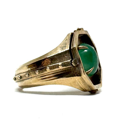Citadel Ring With Aventurine in Bronze