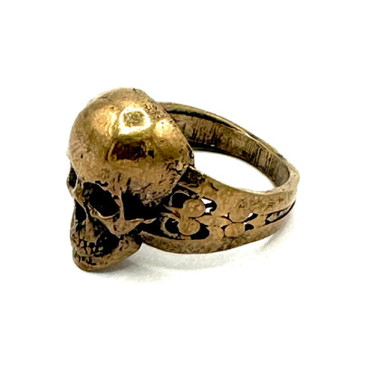 Yorick’s Testament Skull Ring in Bronze