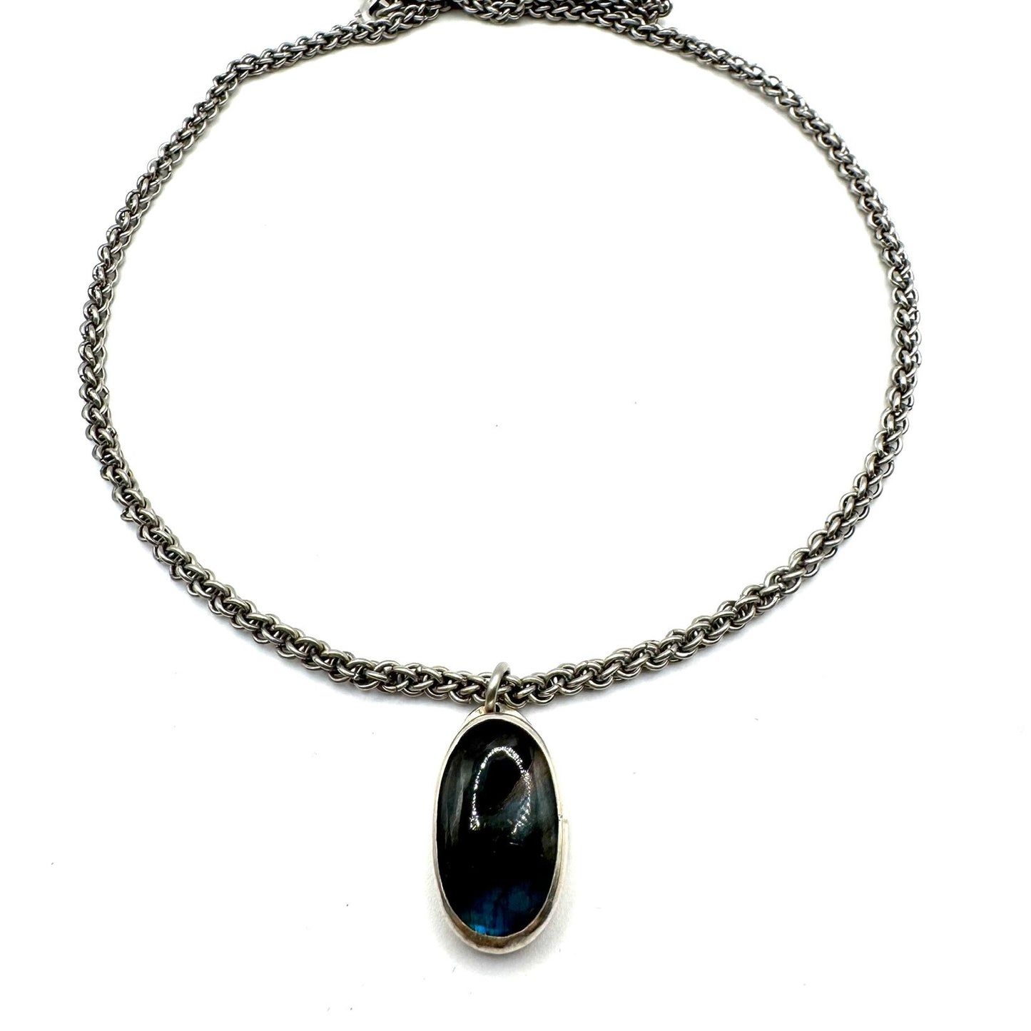 Labradorite Ancient Kings’ Necklace Sterling Silver and Stainless Steel