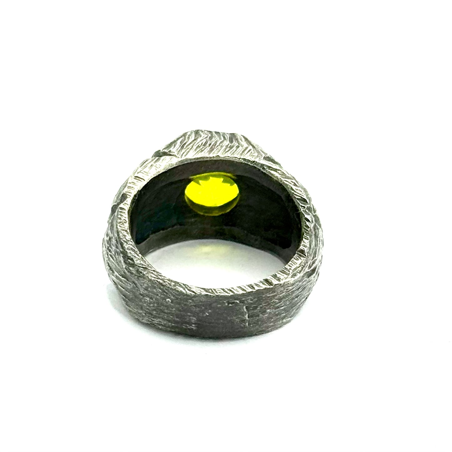 Ring Of The Ebon Knight set with YAG Garnet Ring in Sterling Silver