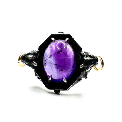 The Sentinel Ring With Amethyst In Sterling SIlver