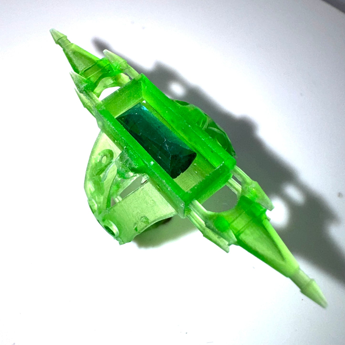 TO BE CAST - Mausoleum Ring With Tourmaline In sterling Silver