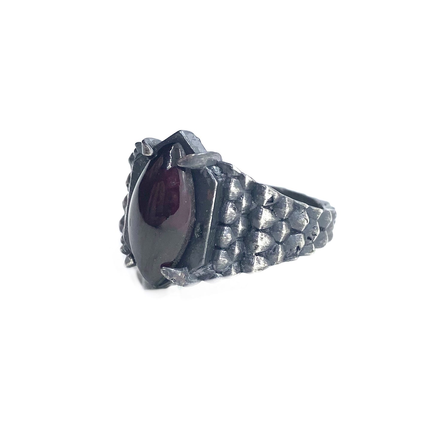 Dragon’s Claw with Garnet in Sterling Silver