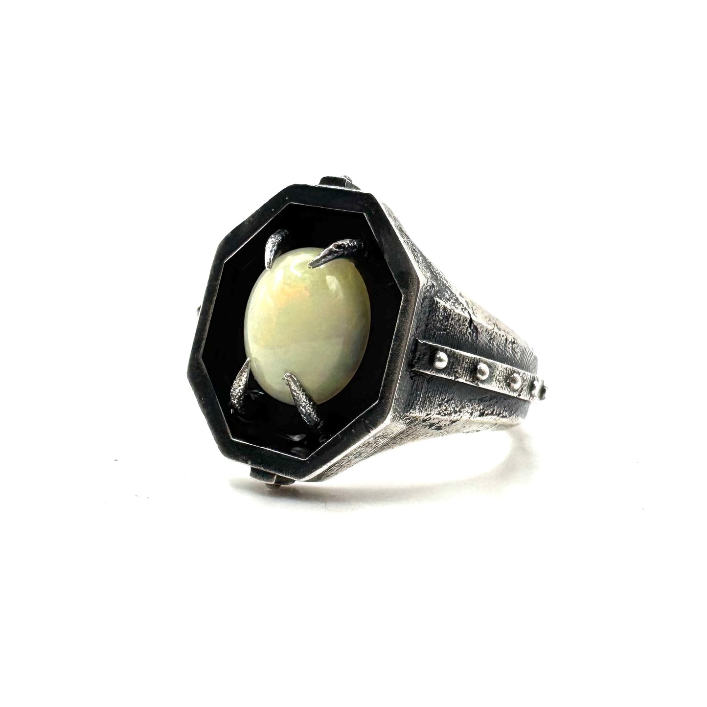 Citadel Ring With Opal in Sterling Silver