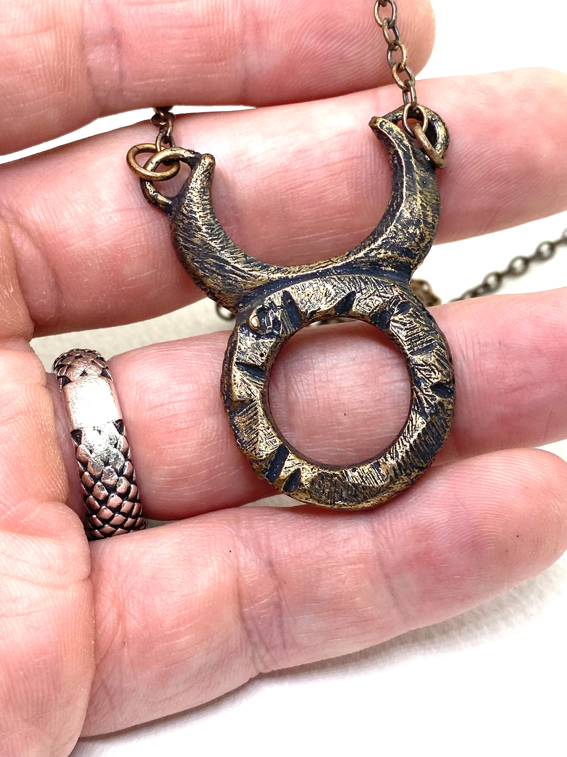 Monk Necklace Bronze Talisman Amulet Carved Buddhist Bondage