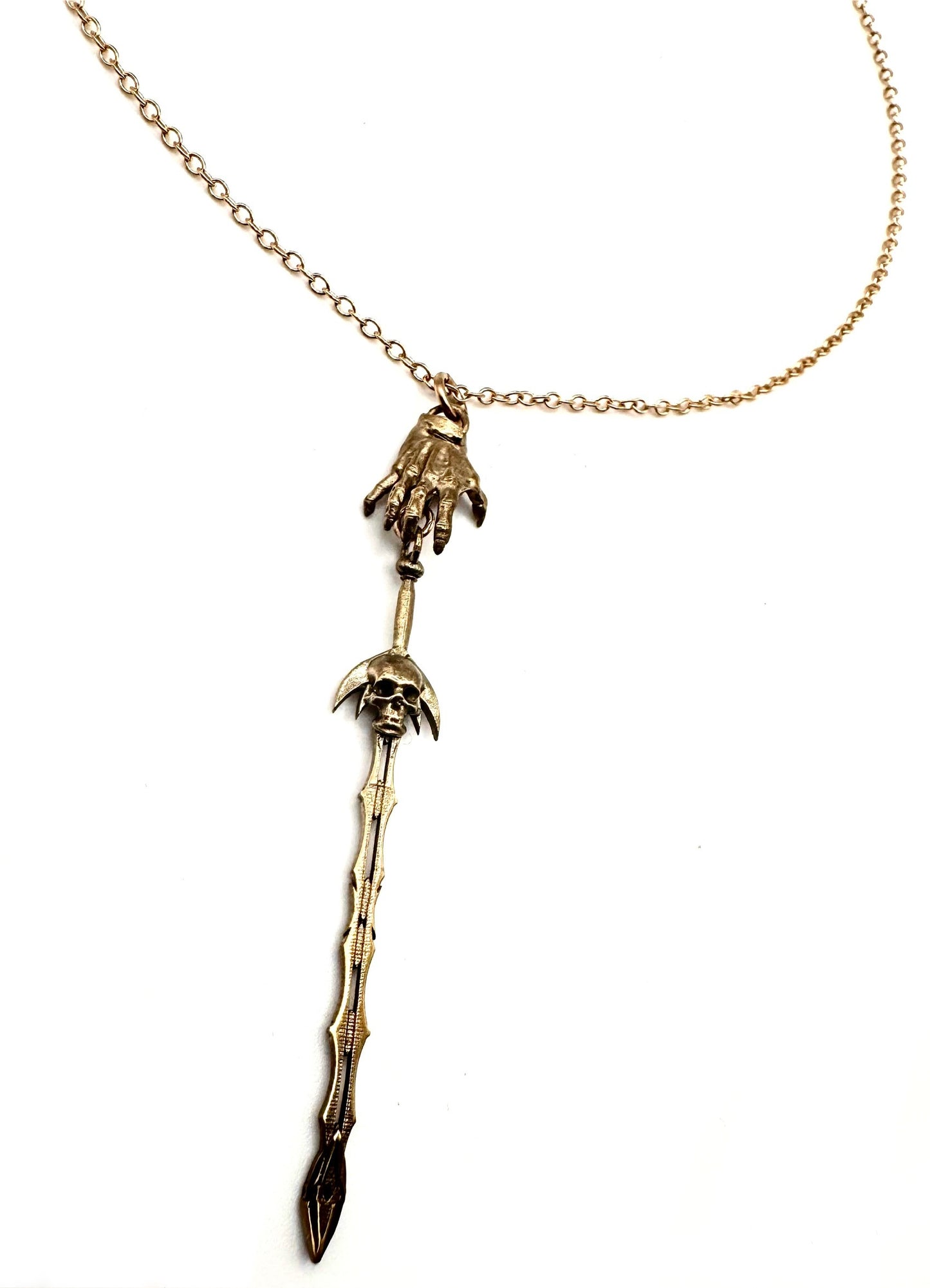 Hand Of Destiny Necklace In Bronze