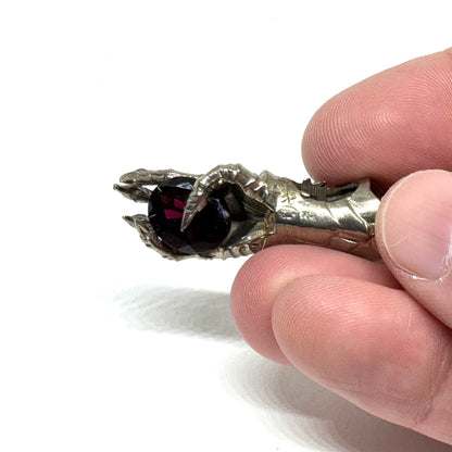 Abaddon Small Bronze Pendant Garnet and Onyx