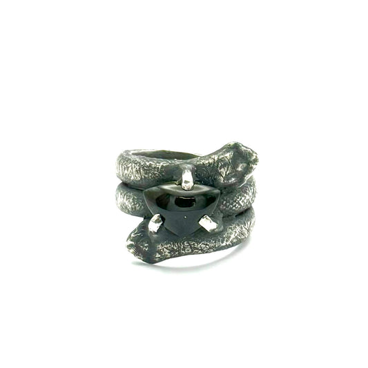Serpent’s Tomb Tourmaline Ring Sterling Silver