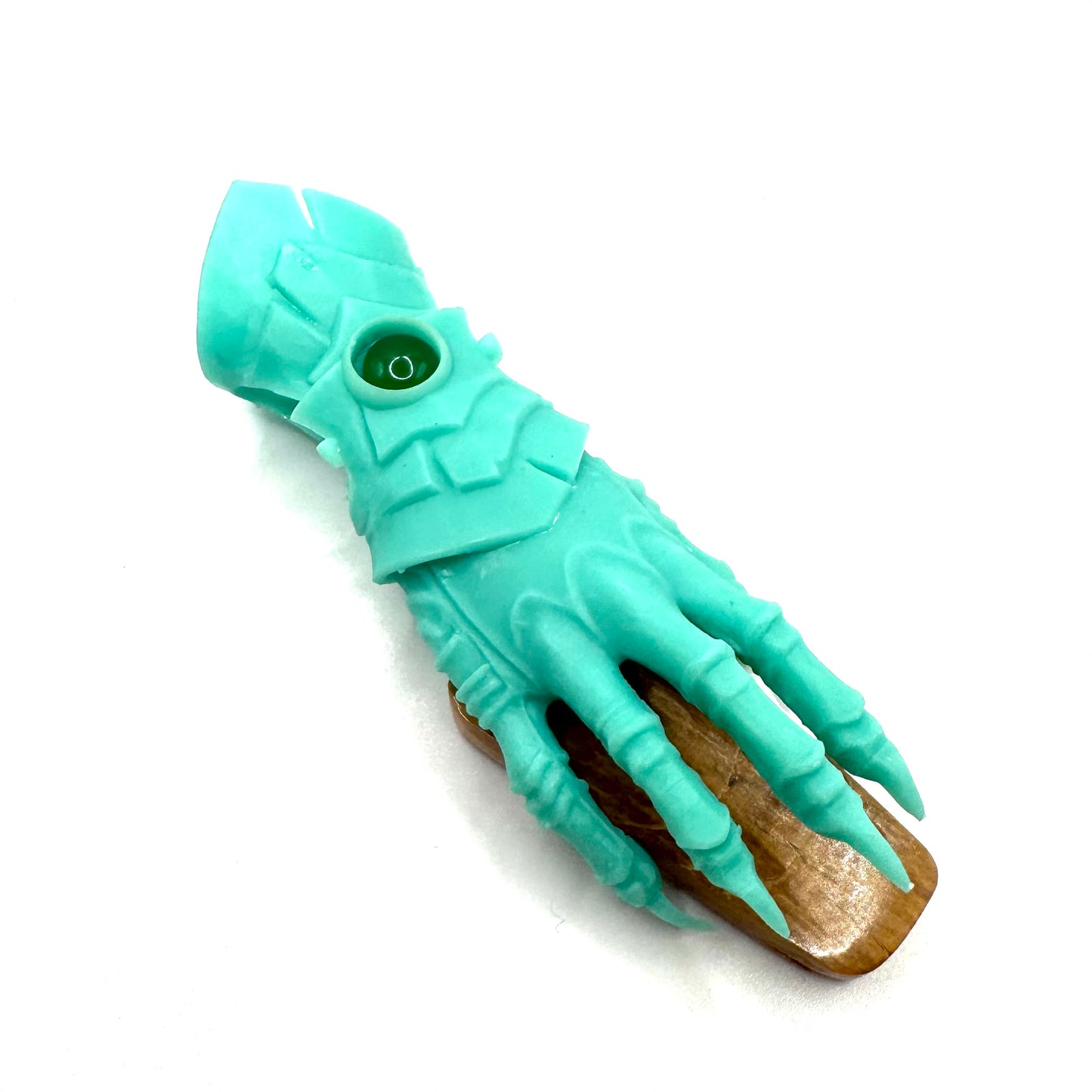 TO BE CAST -  Abaddon Pendant In sterling Silver and Mammoth Ivory and Green Onyx