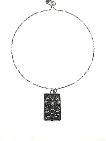The Devil Lilith Tarot Card Pendant in Sterling Silver