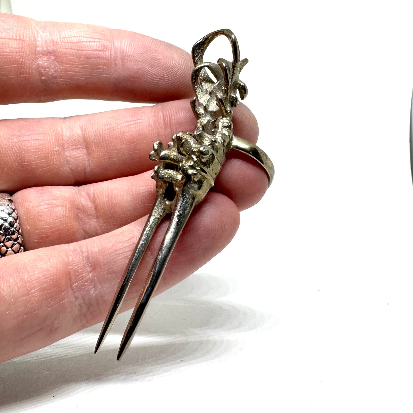 Spine Bronze Brutalist Ring