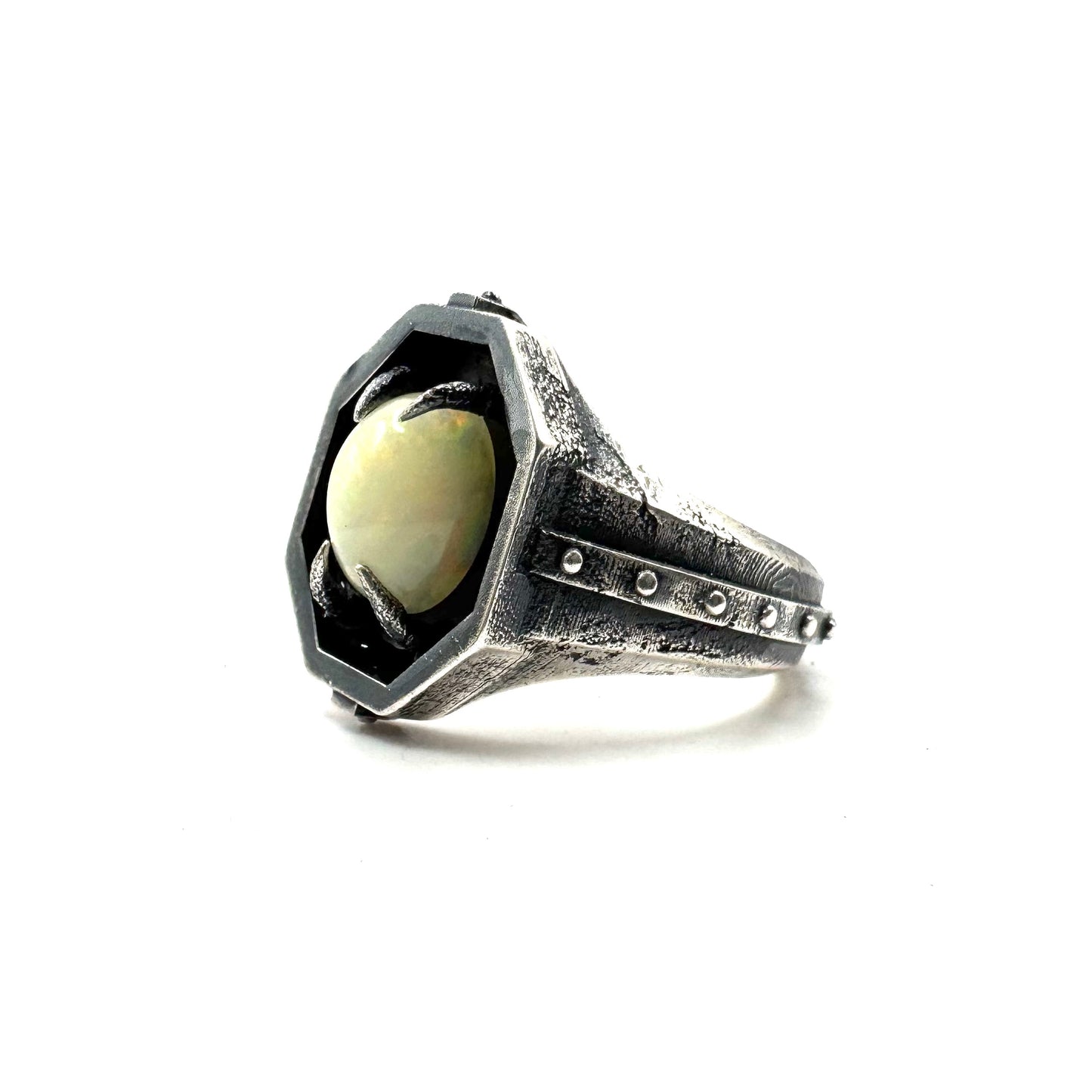 Citadel Ring With Opal in Sterling Silver