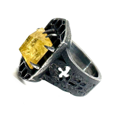 The Oracle Ring With Citrine in Sterling Silver