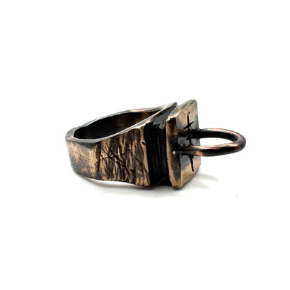 Modern Ring in Bronze