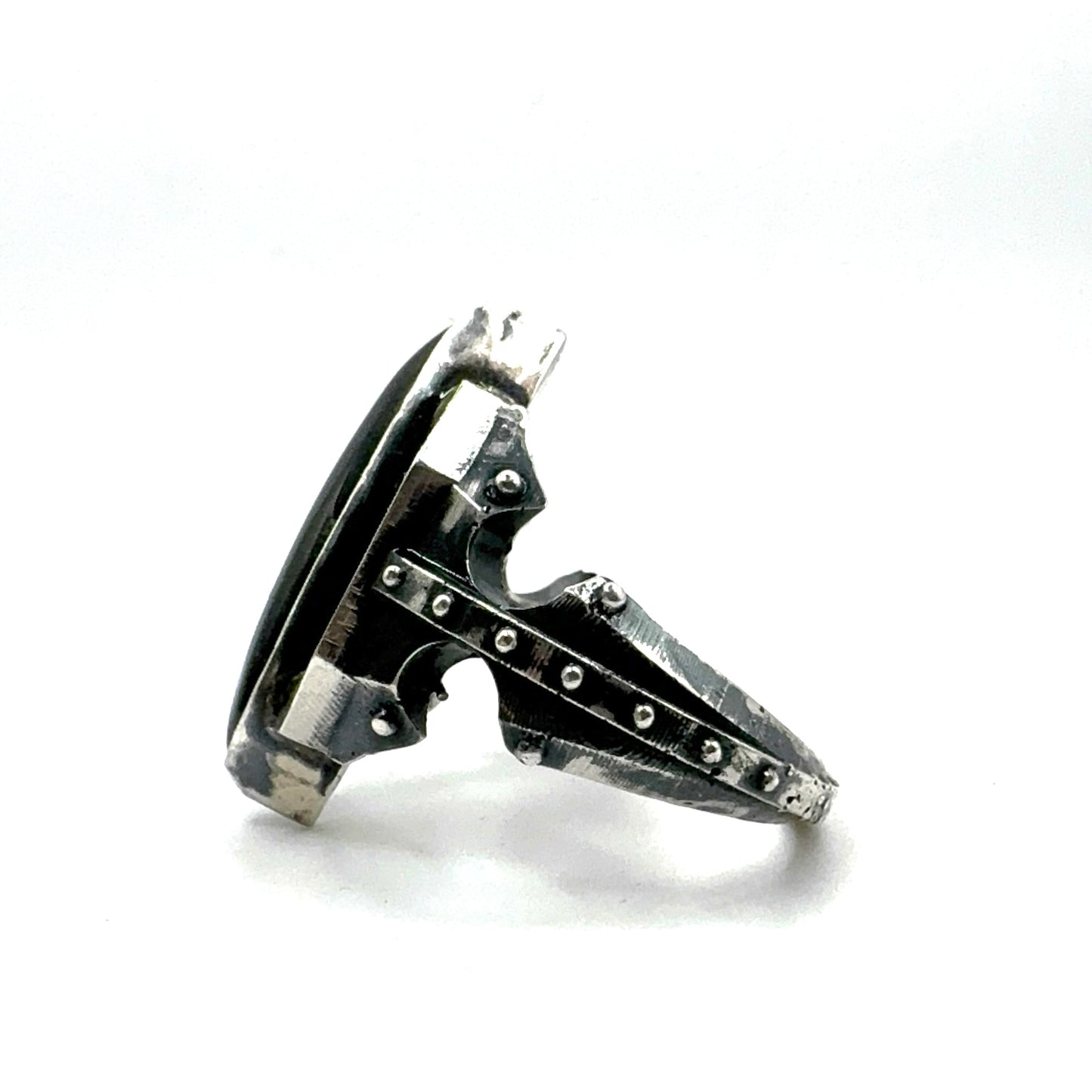Citadel Ring With Talon Onyx in Sterling Silver