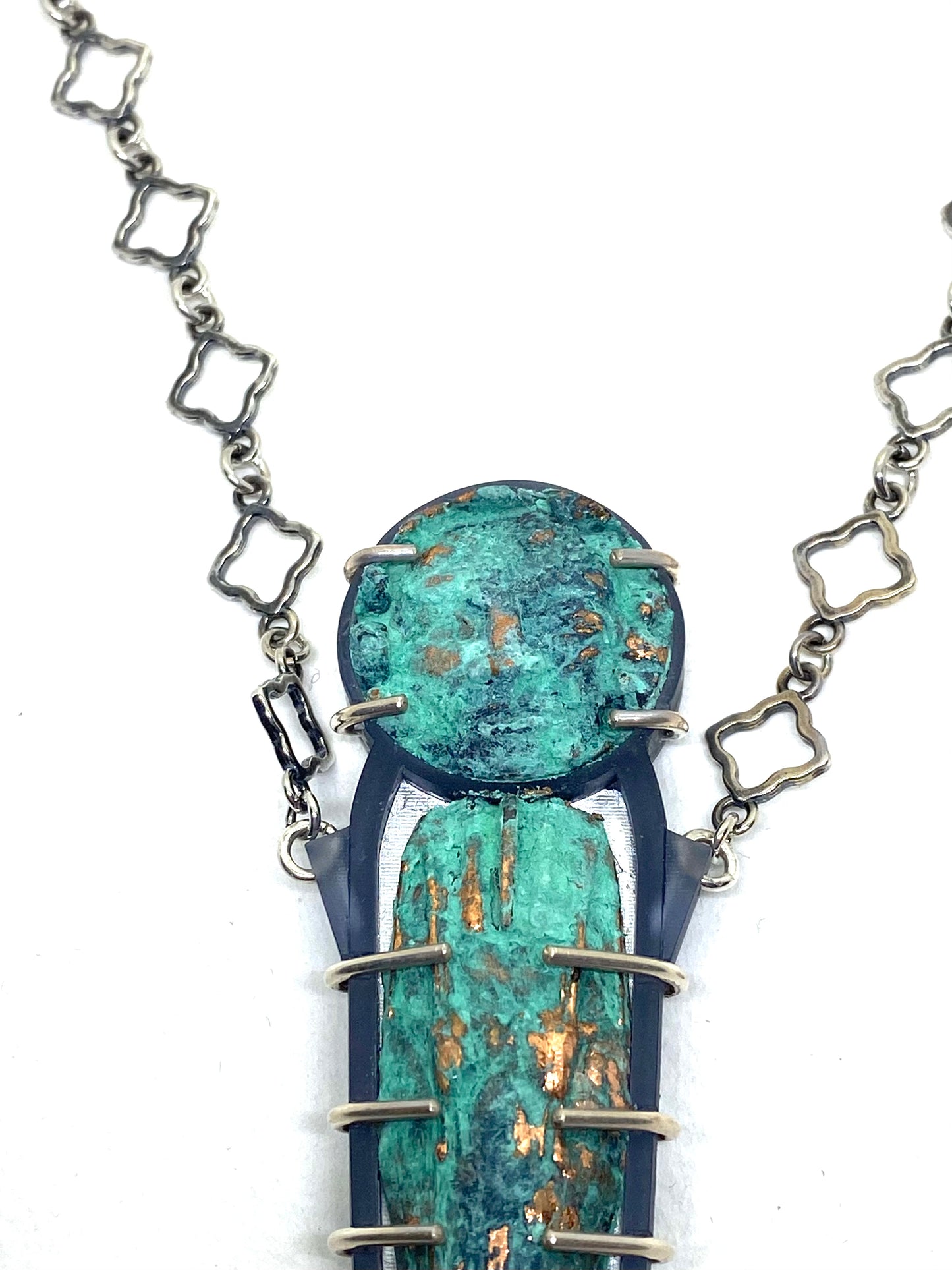 Ushabti Reliquary Necklace Sterling Silver