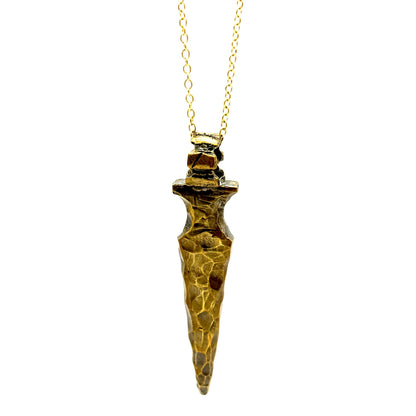 Geode Blade Necklace in Bronze