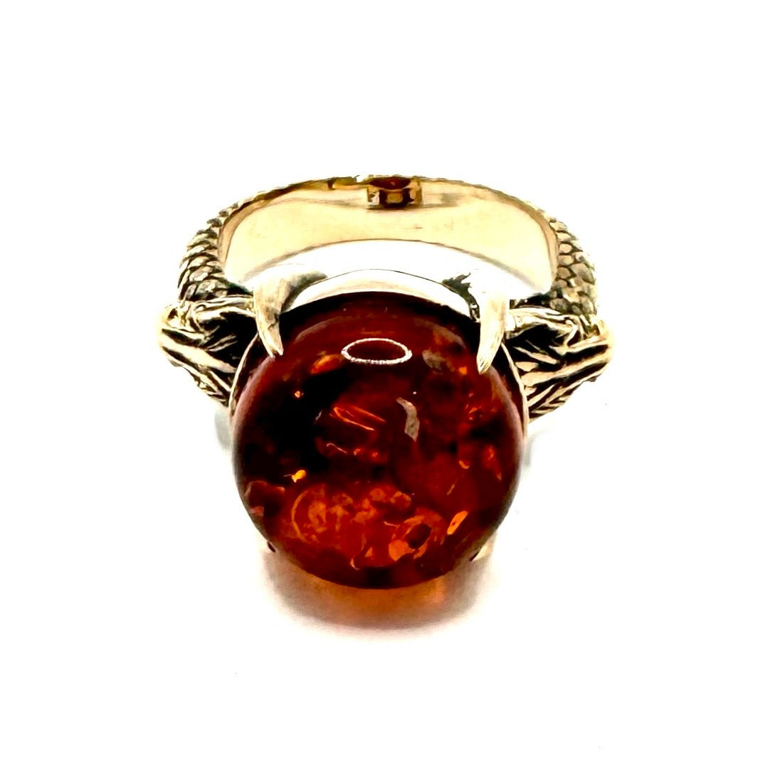 Cleopatra’s End Ring Amber in Bronze