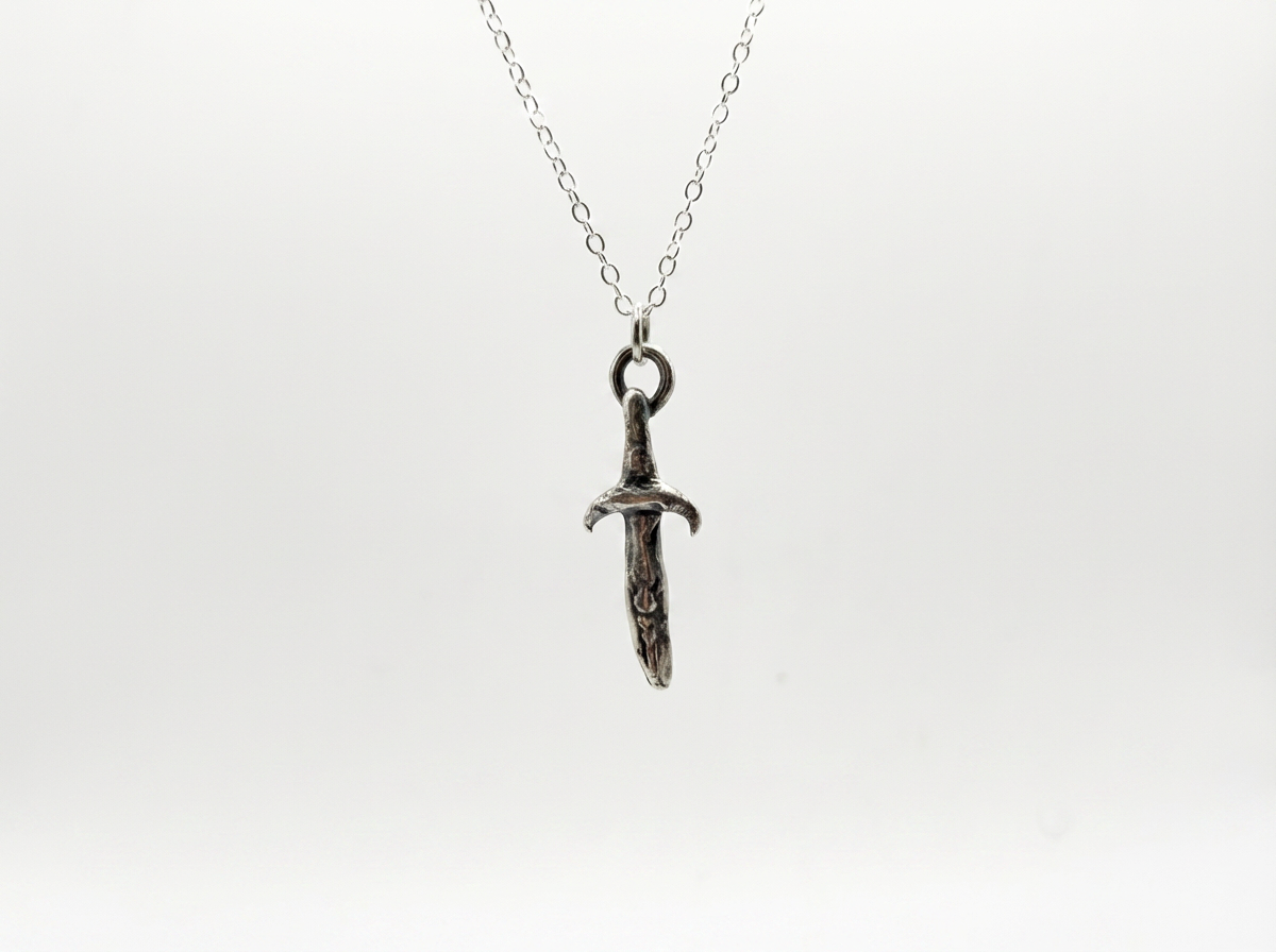 The Sword of Damocles Pendant in Sterling Silver