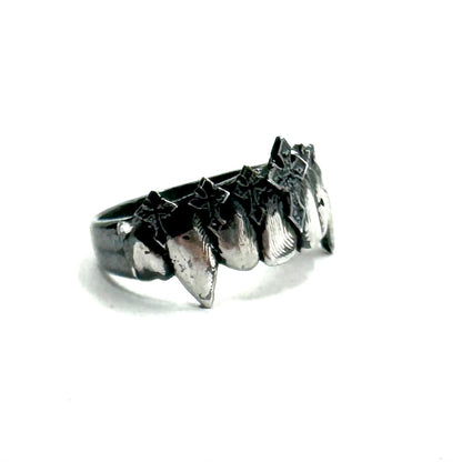 Vampire Fang Ring in Sterling Silver