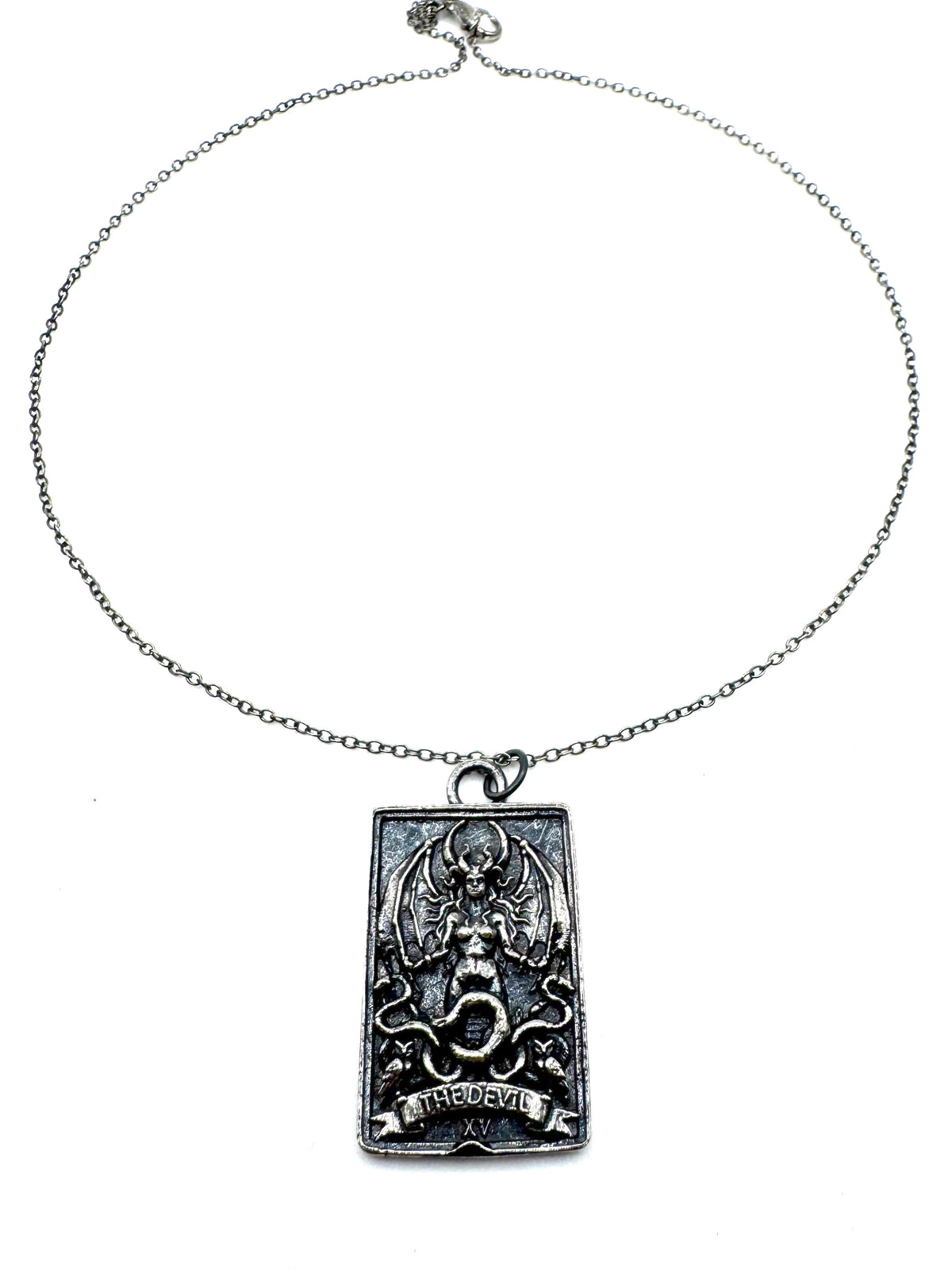 The Devil Lilith Tarot Card Pendant in Sterling Silver