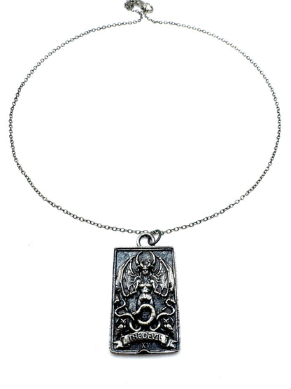 The Devil Lilith Tarot Card Pendant in Sterling Silver
