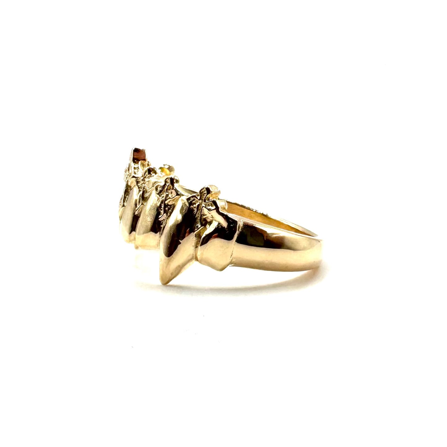 Vampire Fang Ring in 14k Gold